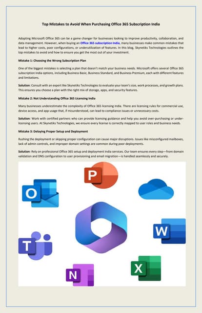 Top Mistakes to Avoid When Purchasing Office 365 Subscription India.pdf