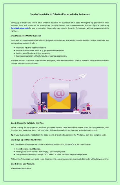 Step by Step Guide to Zoho Mail Setup India for Businesses.pdf